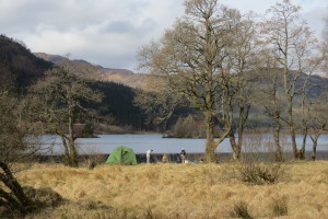Camping at south end of Loch Chon