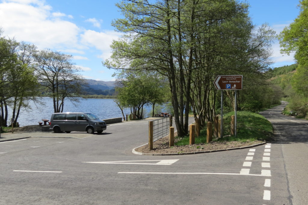 North Loch Venachar site owned by the LLTNPA showing new car park