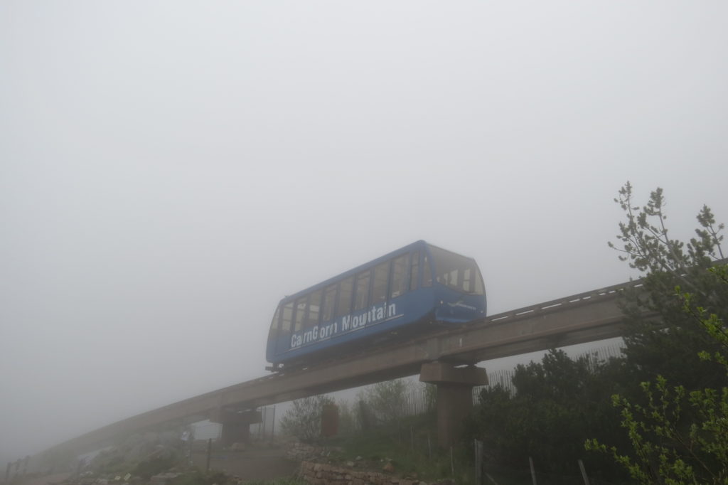 The funicular was practically empty - its amazing that anyone would take a journey even further into the cloud